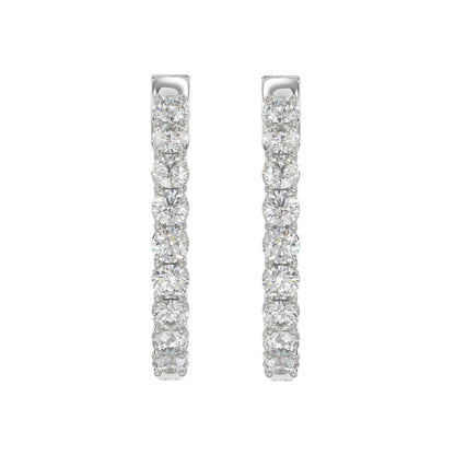 5 CTW Inside-Out Lab-Grown Diamond Hoop Earrings