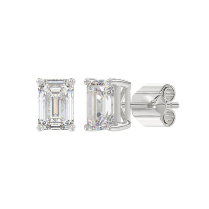 2.5 CTW Emerald Lab-Grown Diamond Stud Earrings
