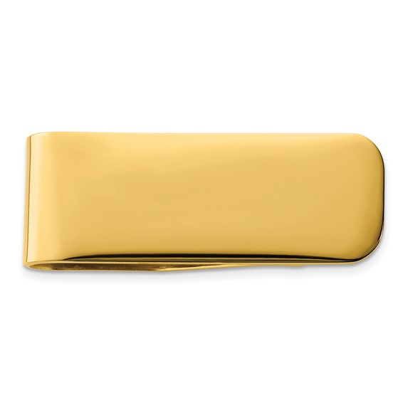 Gold-tone stainless steel money clip