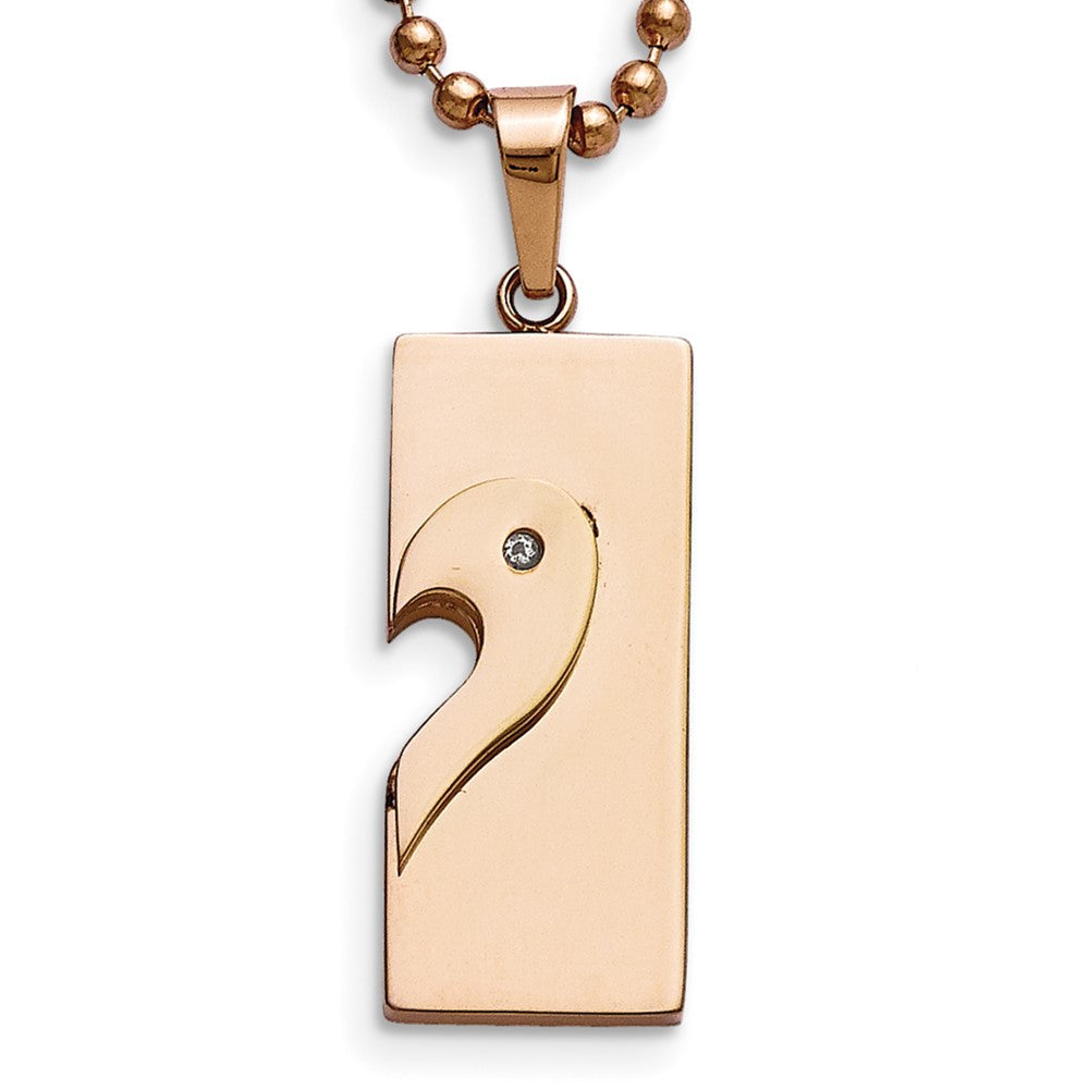 Black heart pendant necklace detail