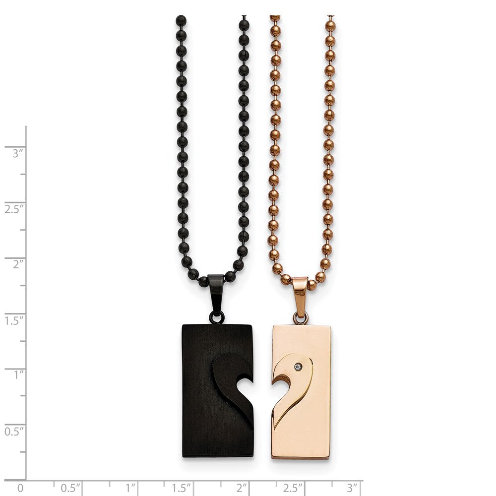 Heart necklace set measurement guide