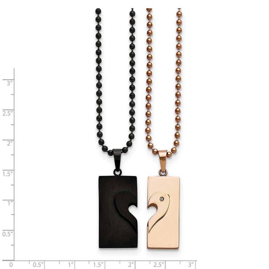 Heart necklace set measurement guide