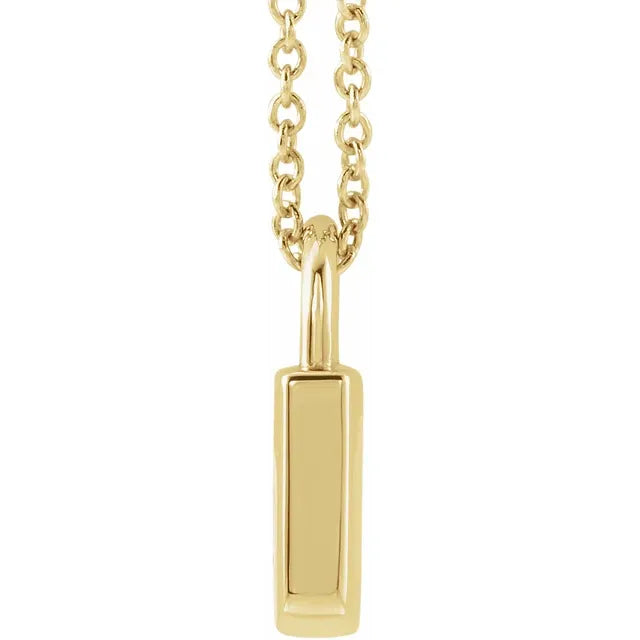 18K yellow gold-plated sterling silver lock pendant necklace side view