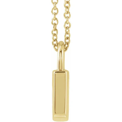 18K yellow gold-plated sterling silver lock pendant necklace side view