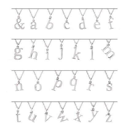 Lowercase initial pendant letters a through z plus ampersand