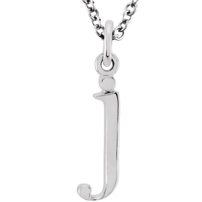 lowercase j silver necklace