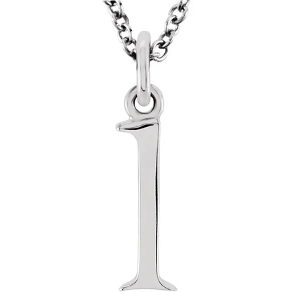 lowercase l silver necklace