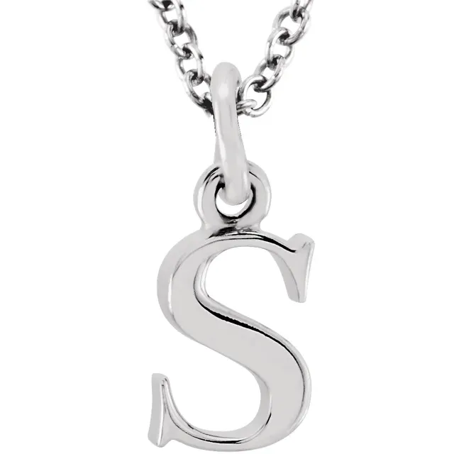 lowercase s silver necklace