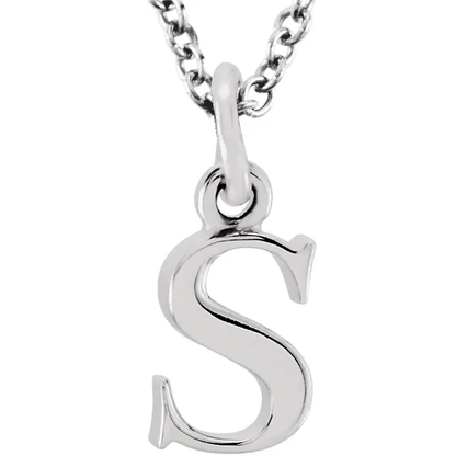 lowercase s silver necklace