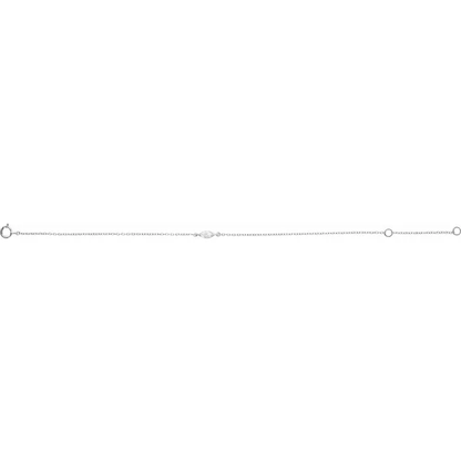 1/4 CT marquise lab-grown diamond bracelet in 14K white gold, straight view