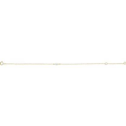 1/4 CT marquise lab-grown diamond bracelet in 14K yellow gold, straight view