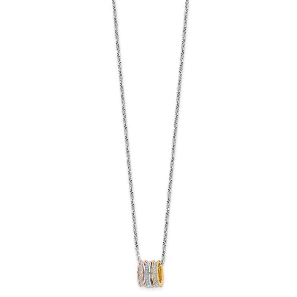Mixed-tone glitter fabric necklace