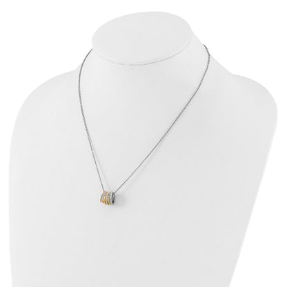 Mixed-tone glitter fabric necklace detail