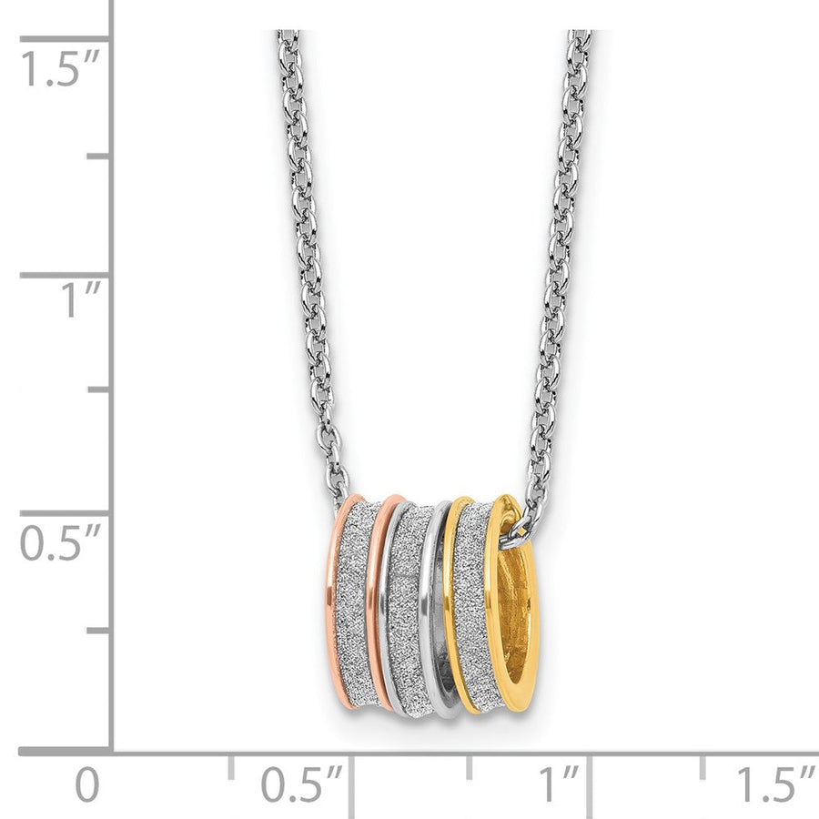 Mixed-tone glitter fabric necklace measurement guide