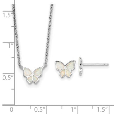 measurement guide for opal butterfly necklace and earrings