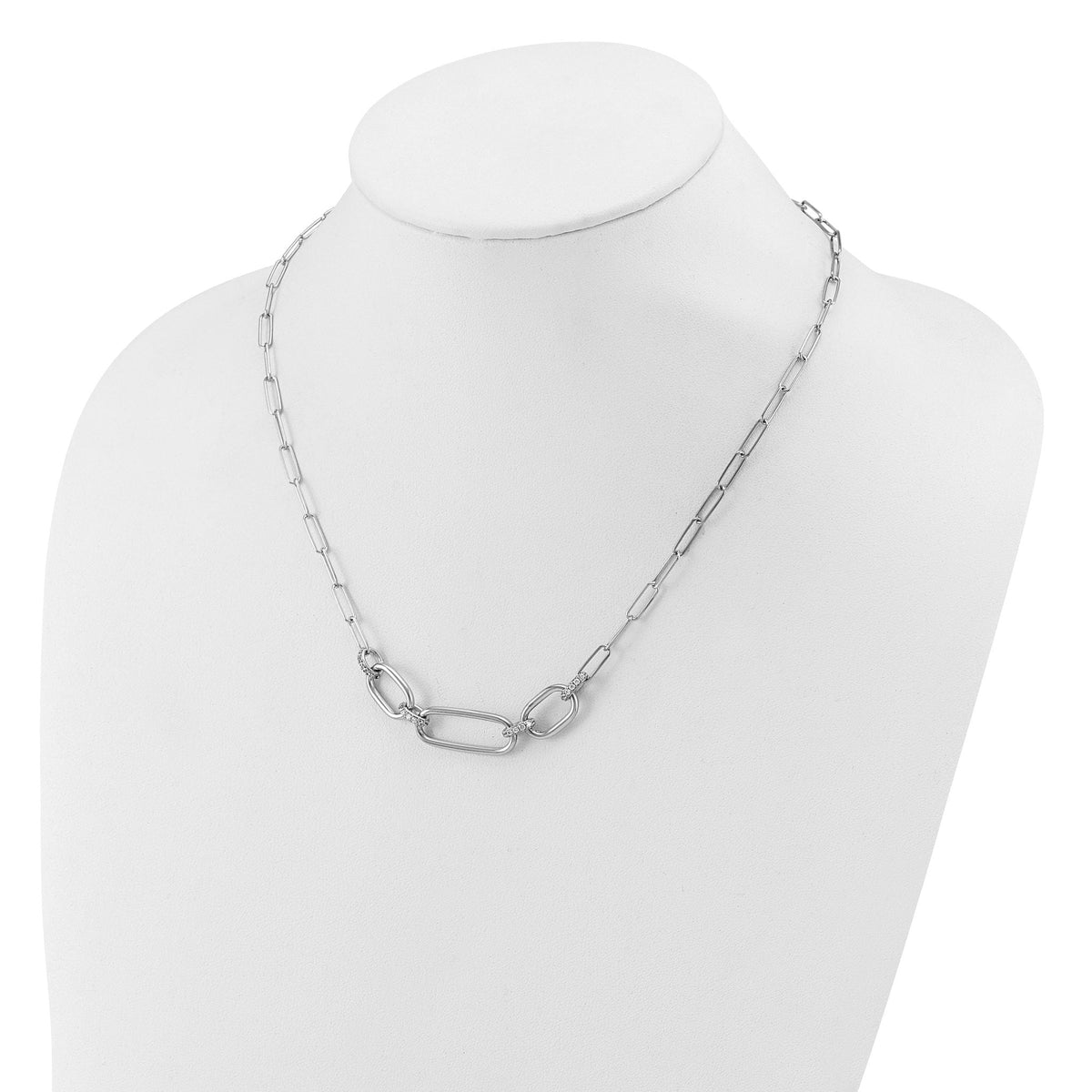 Sterling silver open-link necklace alternate view