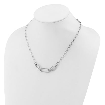 Sterling silver open-link necklace alternate view