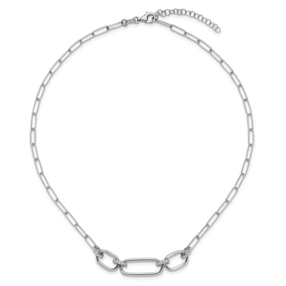 Open-link CZ necklace close view