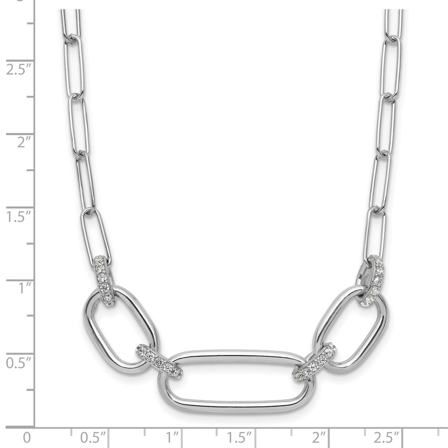 Open-link CZ necklace measurement guide