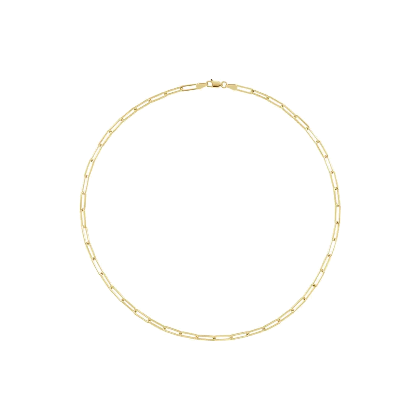 Classic paperclip bracelet in 18K yellow gold-plated sterling silver