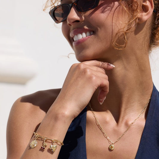 Paperclip bracelet worn on wrist lifestyle image