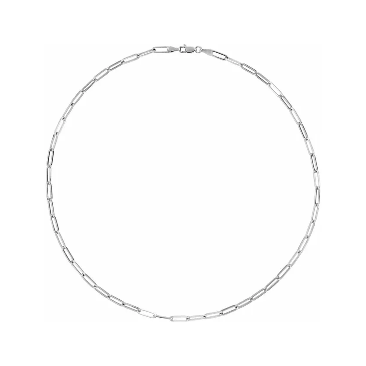 Classic paperclip necklace in sterling silver