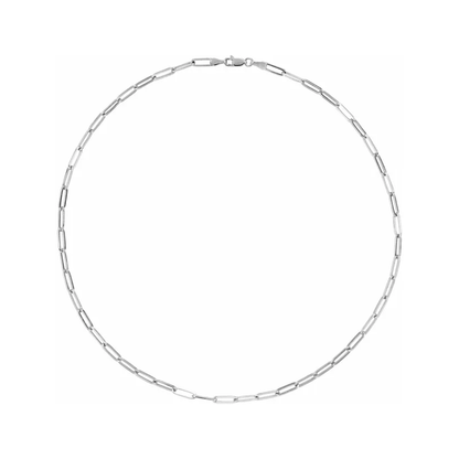 Classic paperclip necklace in sterling silver