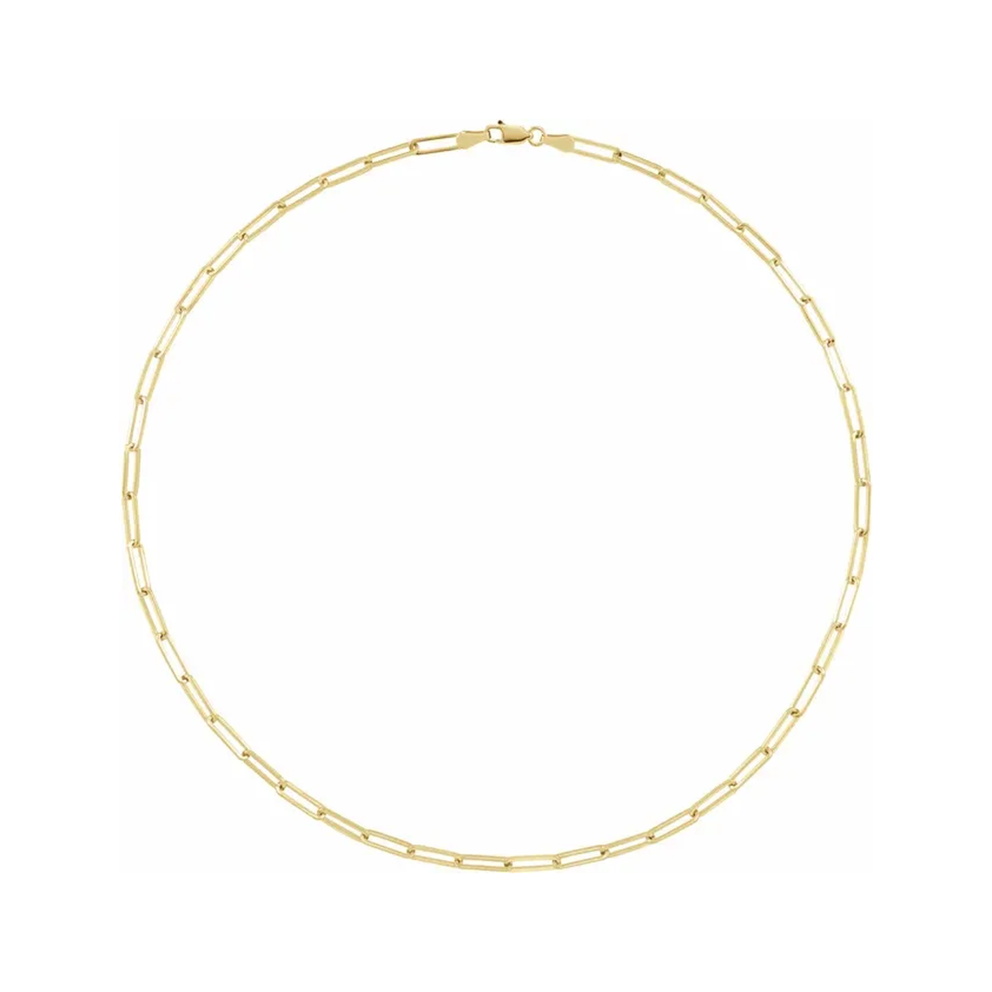 Classic paperclip necklace in 18K yellow gold-plated sterling silver