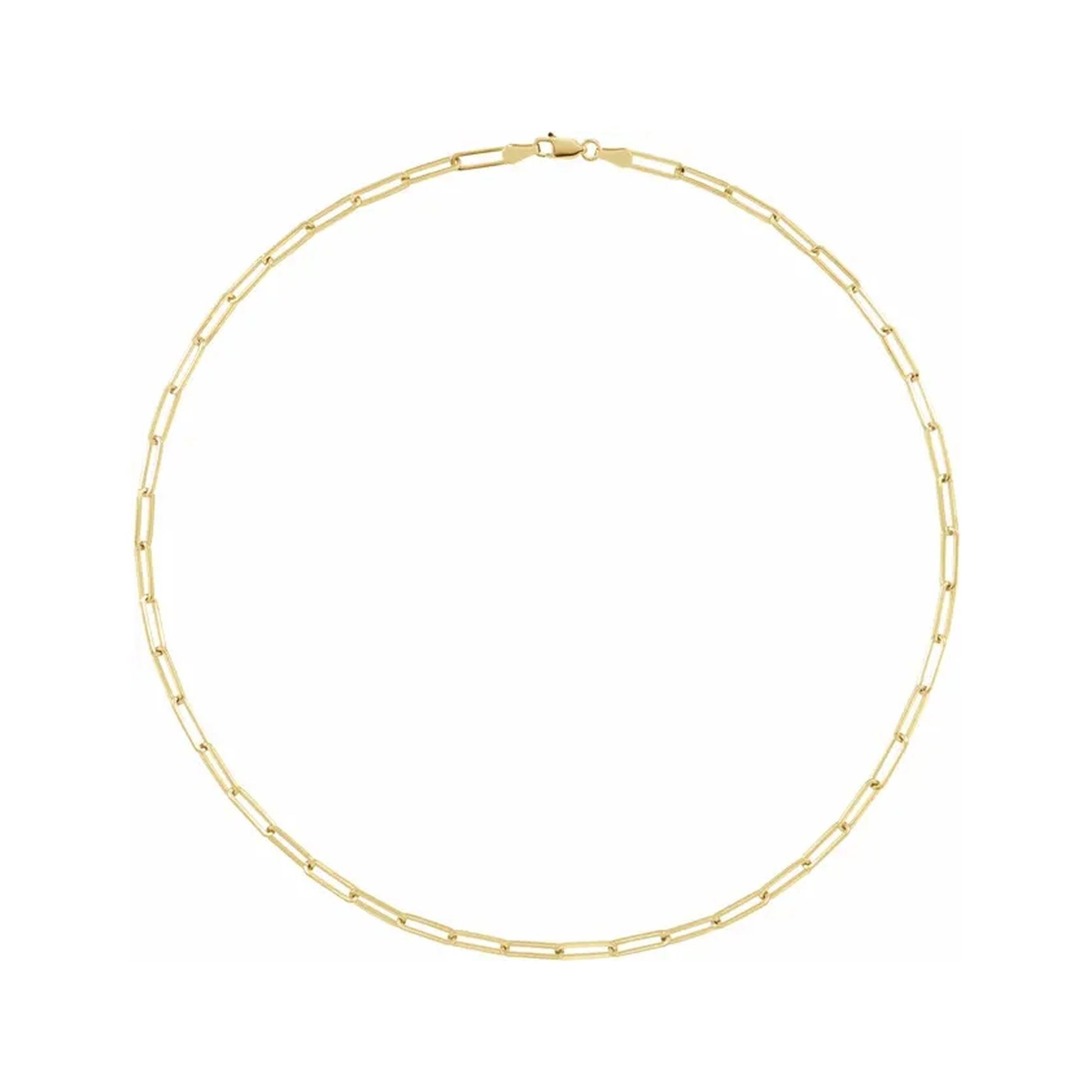 Classic paperclip necklace in 18K yellow gold-plated sterling silver