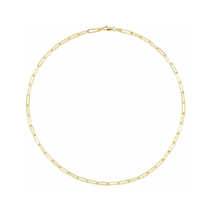 Classic paperclip necklace in 18K yellow gold-plated sterling silver