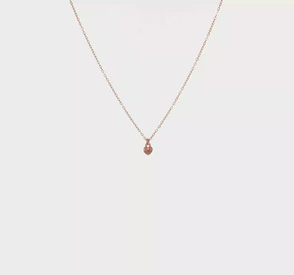 Children’s Rose-Tone Sterling Silver Heart Necklace
