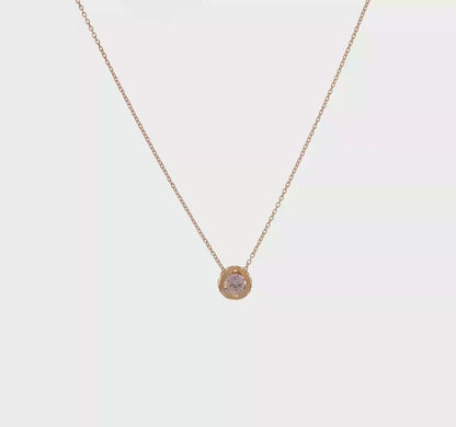 Bezel-Set Cubic Zirconia Pendant Necklace in Sterling Silver