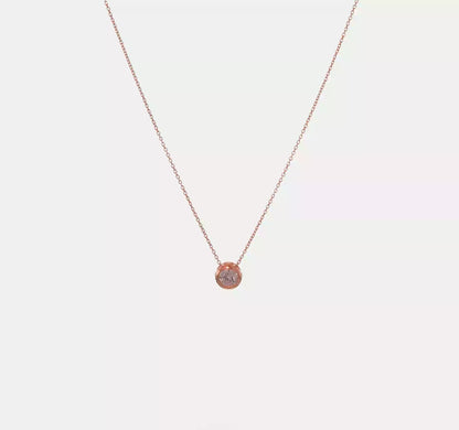 Bezel-Set Cubic Zirconia Pendant Necklace in Sterling Silver