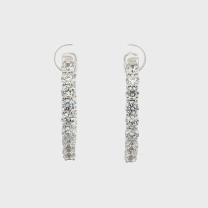 5 CTW Inside-Out Lab-Grown Diamond Hoop Earrings