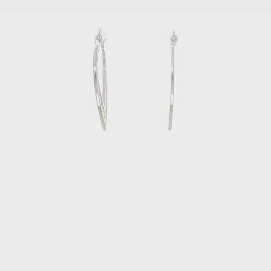 Sterling silver filigree heart hoop earrings video