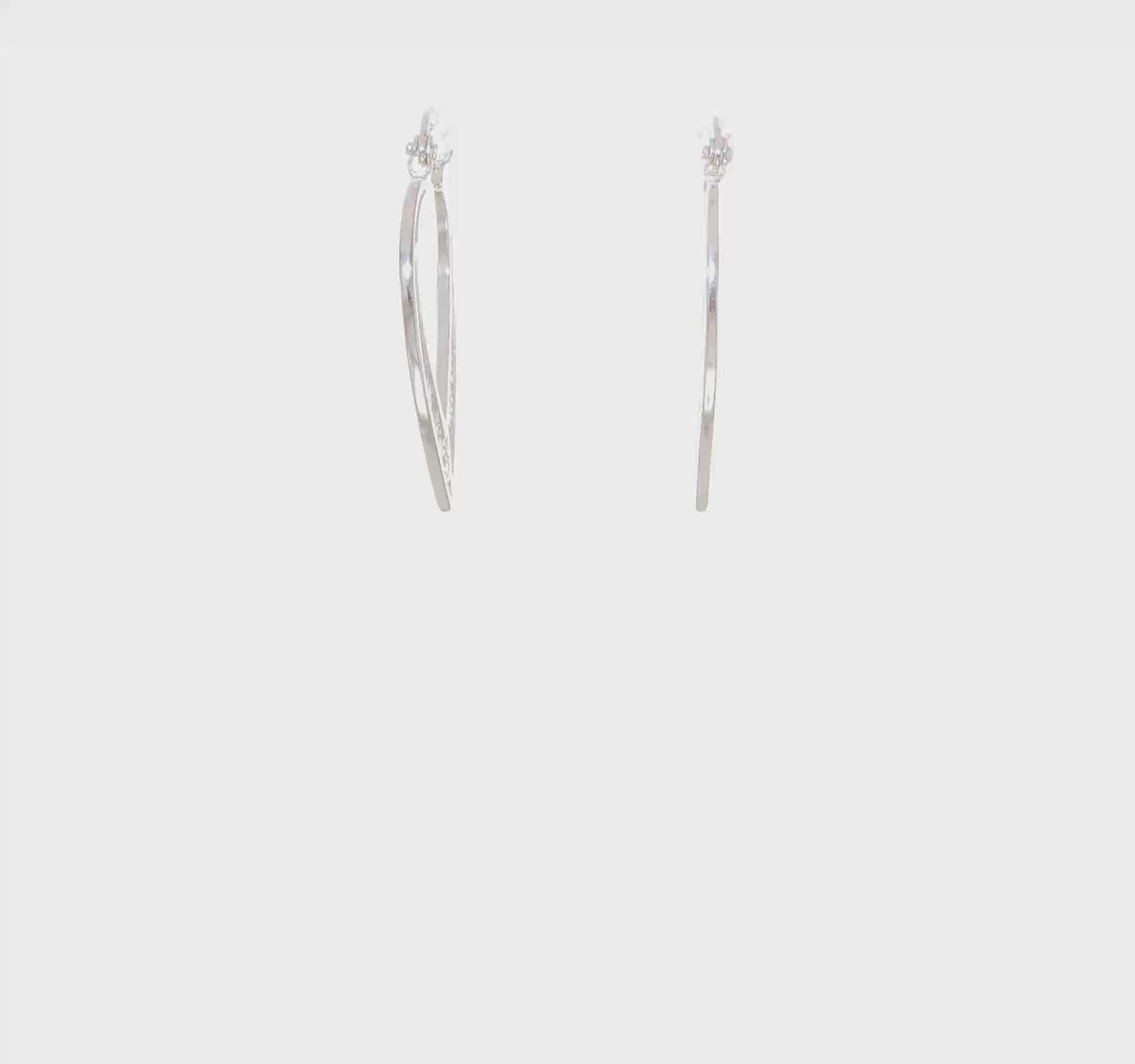 Sterling silver filigree heart hoop earrings video