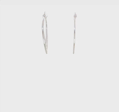 Sterling silver filigree heart hoop earrings video