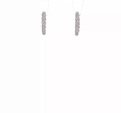 Sterling silver twisted CZ huggie hoop earrings video