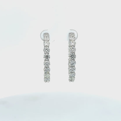 7 CTW Inside-Out Lab-Grown Diamond Hoop Earrings