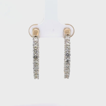 3 CTW Inside-Out Lab-Grown Diamond Hoop Earrings