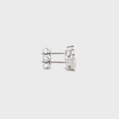 4 CTW Princess Lab-Grown Diamond Stud Earrings