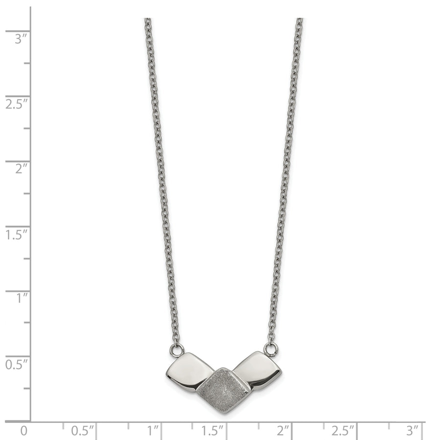 Laser-cut square necklace measurement guide