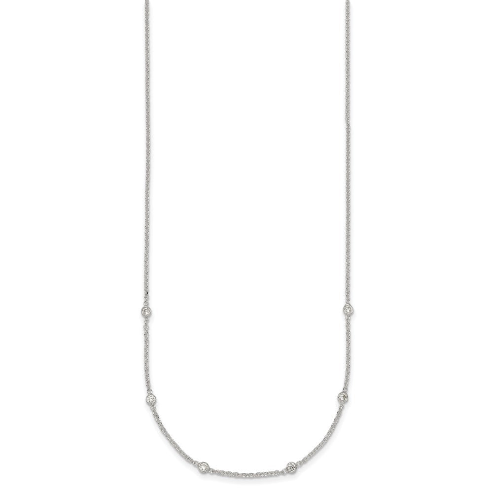Six-station CZ necklace detail