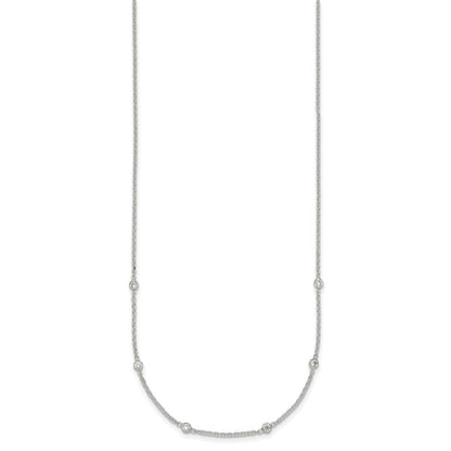 Six-station CZ necklace detail