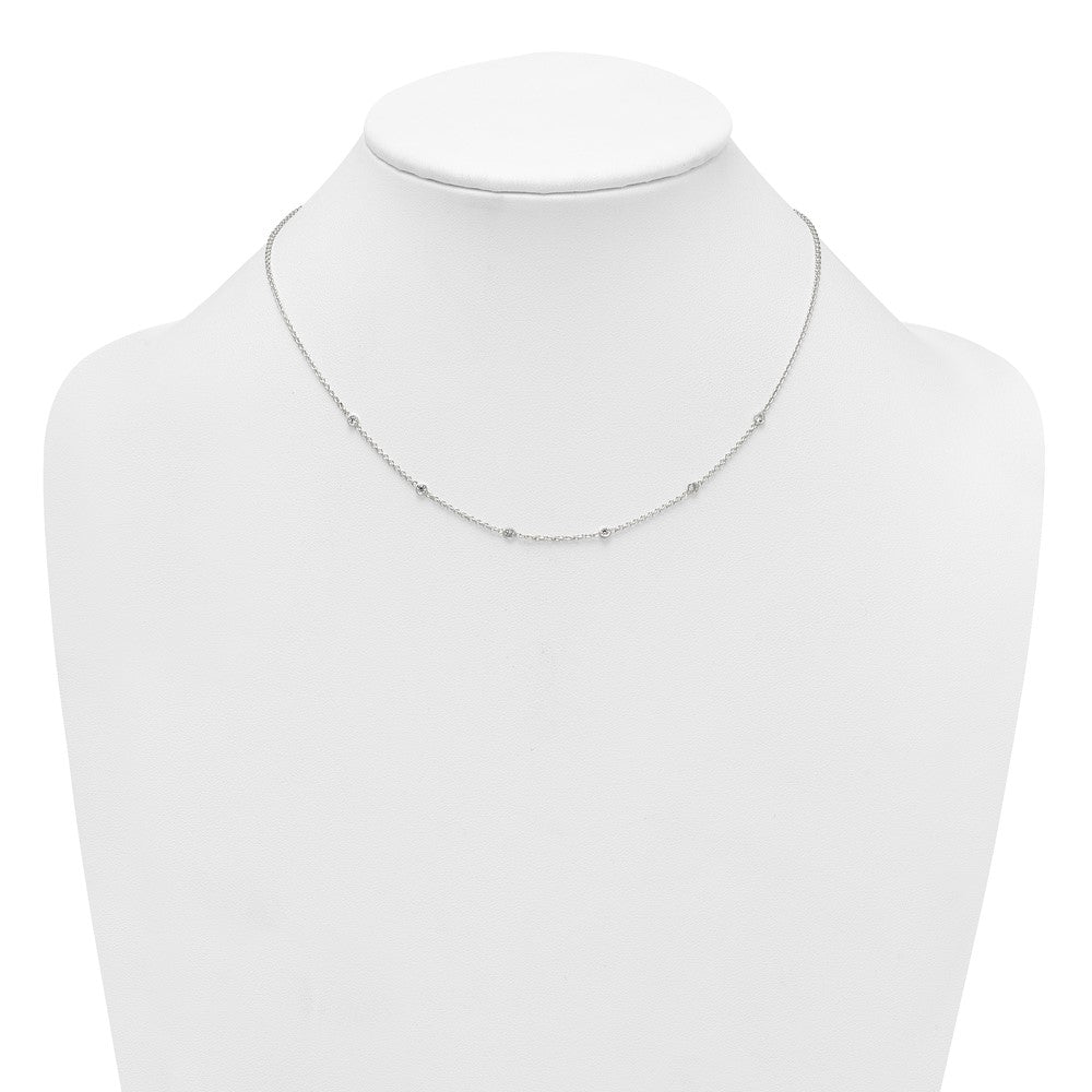 Sterling silver station necklace chain detail