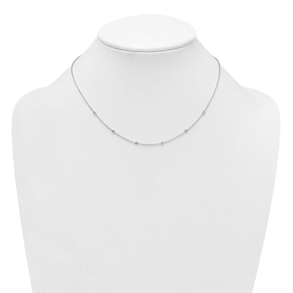 Sterling silver station necklace chain detail