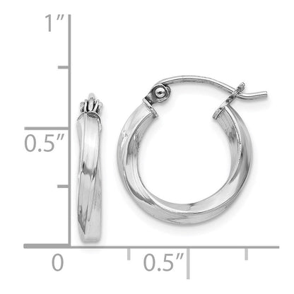 15 mm twisted hoop earrings measurement guide