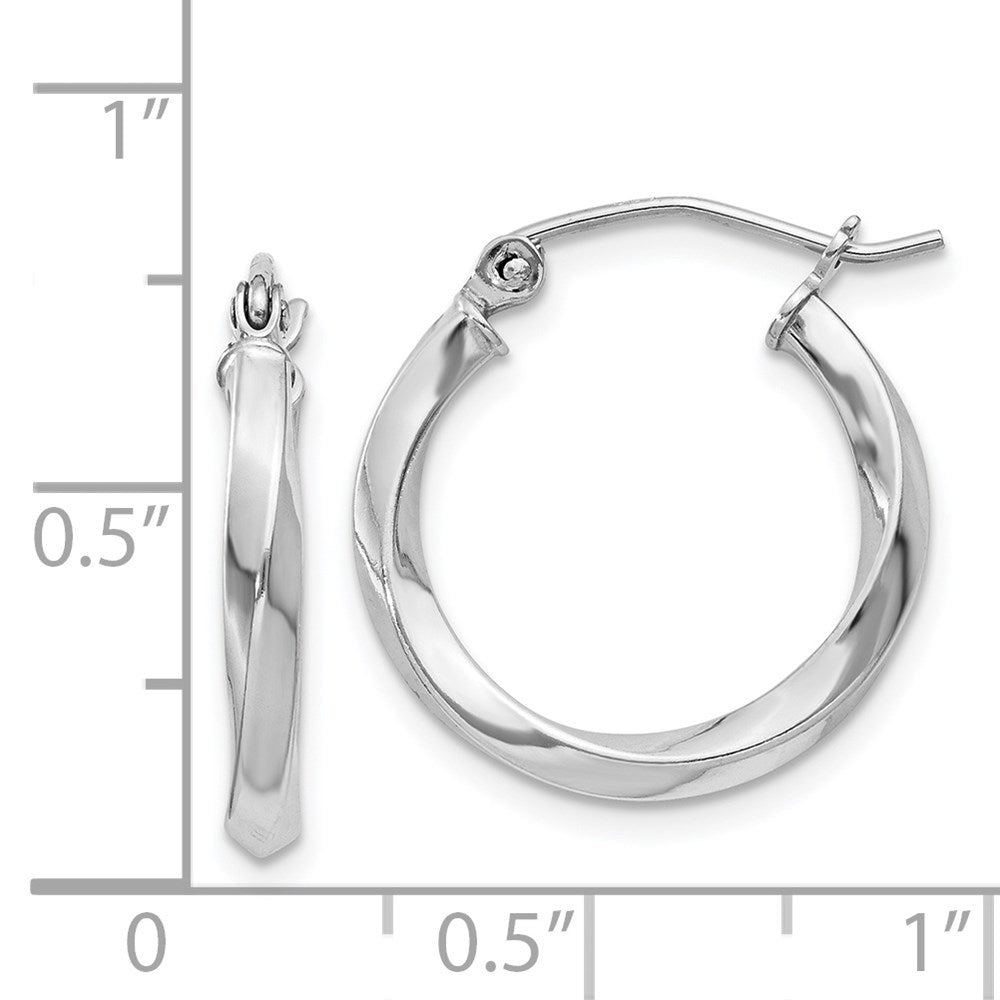18 mm twisted hoop earrings measurement guide