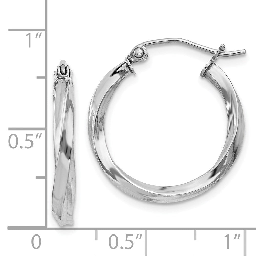 20 mm twisted hoop earrings measurement guide