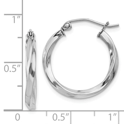 20 mm twisted hoop earrings measurement guide